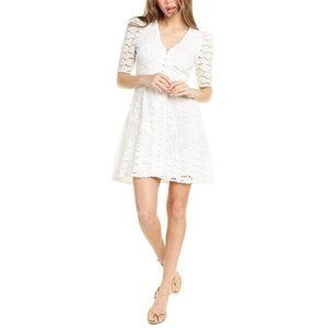 The Kooples White "Sharp Embroidery" Eyelet Dress", Size 2 NWT $268
